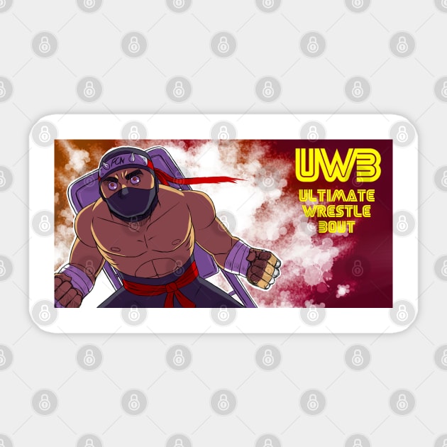 Ultimate Wrestle Bout Folding Chair Ninja Sticker by sketchbooksage